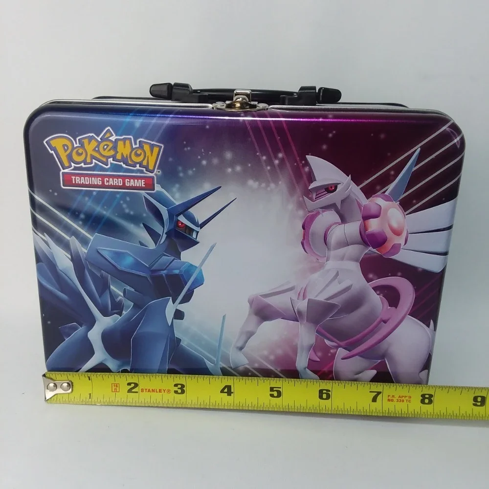 Pokemon Trading Card Game Tin Lunchbox Pencil Case Dialga Palkia Pikachu Grookey